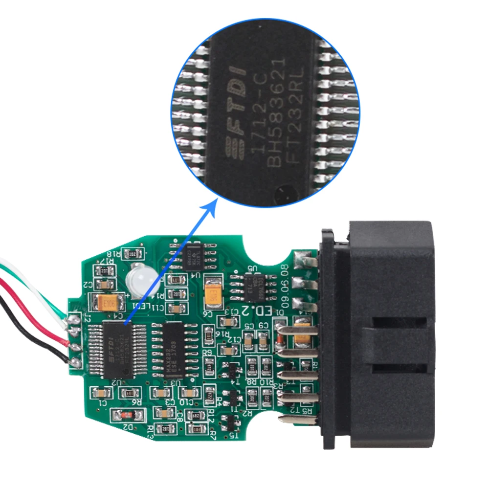 Galletto 1260 ECU чип Тюнинг инструмент EOBD мигалка ЭБУ мигалка зеленый PCB FTDI FT232RL чтение и запись