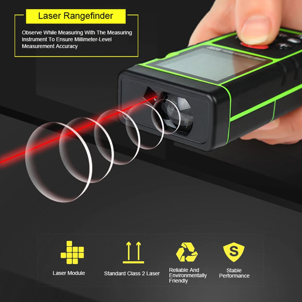 

Measuring Instrument Laser Distance Meter Digital Tape Ranger Finder Handheld Measure 40M 60M 80M 100M Rangefinder Tester Tool