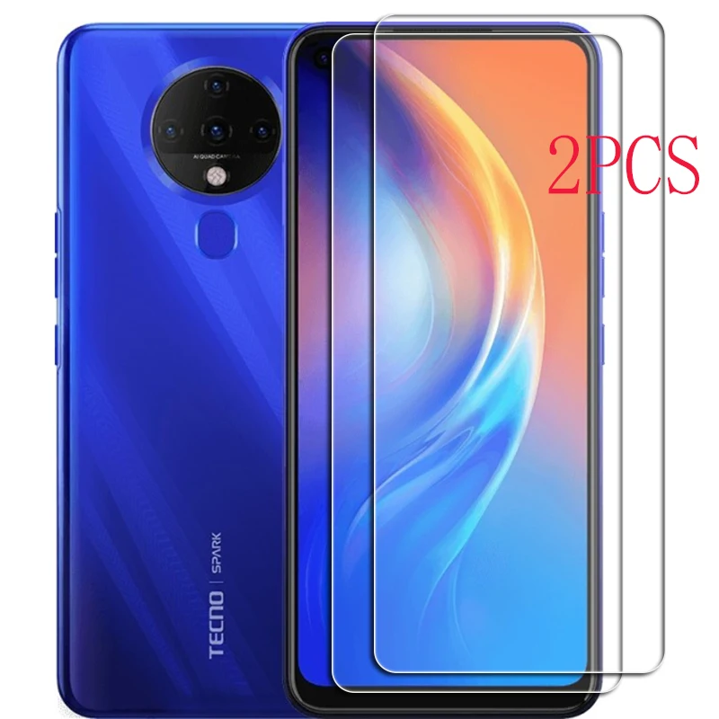 Закаленное стекло для Tecno Spark 6 KE7 HD прозрачная защита 8 дюйма 2 шт. | Мобильные