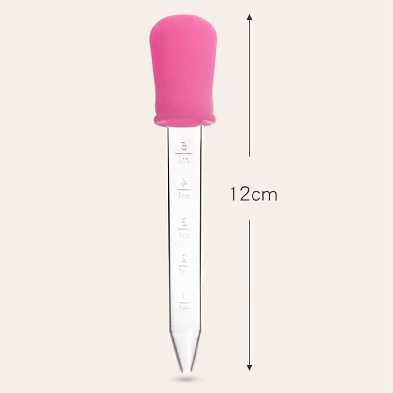 

1pcs 5ml Clear Silicone Baby Medicine Feeder Dropper Graduated Pipette Liquid Food Dropper School Lab Supplies
