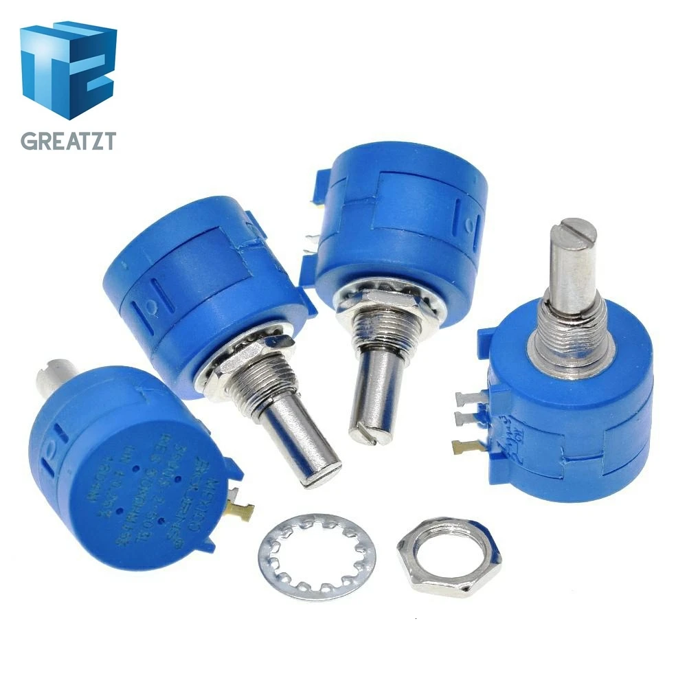 GREATZT 3590S Multiturn потенциометр 500 1 K, 2K 5K 10K 20K 50K 100K Ом Потенциометр переменный резистор 3590 102 202 502 103