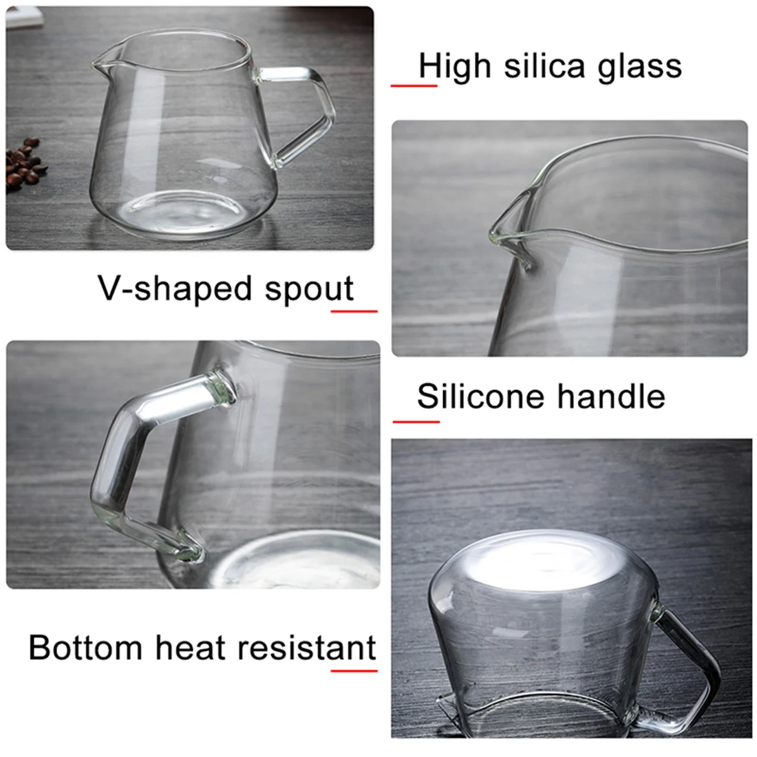 400 мл-600 мл Стекло Кофе обмен горшок сервера вылить графин домашнего пивоварения