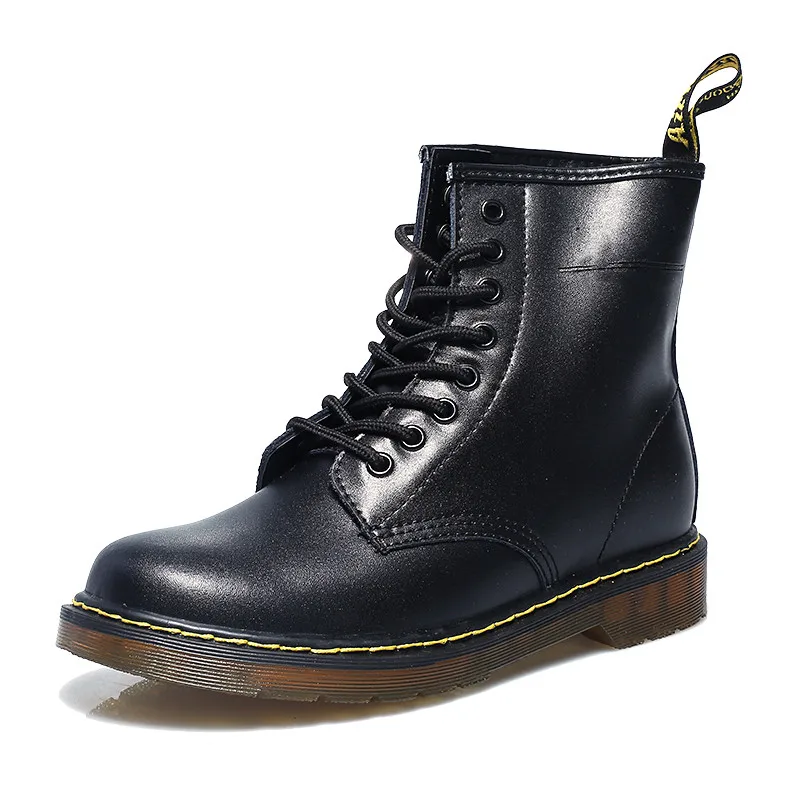 

2021 autumn and winter new velvet male Martin boots fashion casual men's shoes female Martin boots leather high-top couple boots