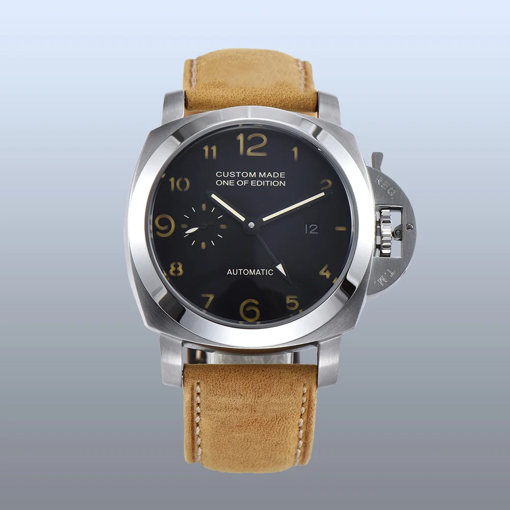 Автоматические часы BOMAX MARINA 44 мм светящаяся стрелка календарь чехол из