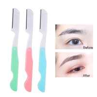 1pcs foldable eyebrow trimmer razor facial hair remover blades beauty eye brow shaper shaver makeup tools knife for women