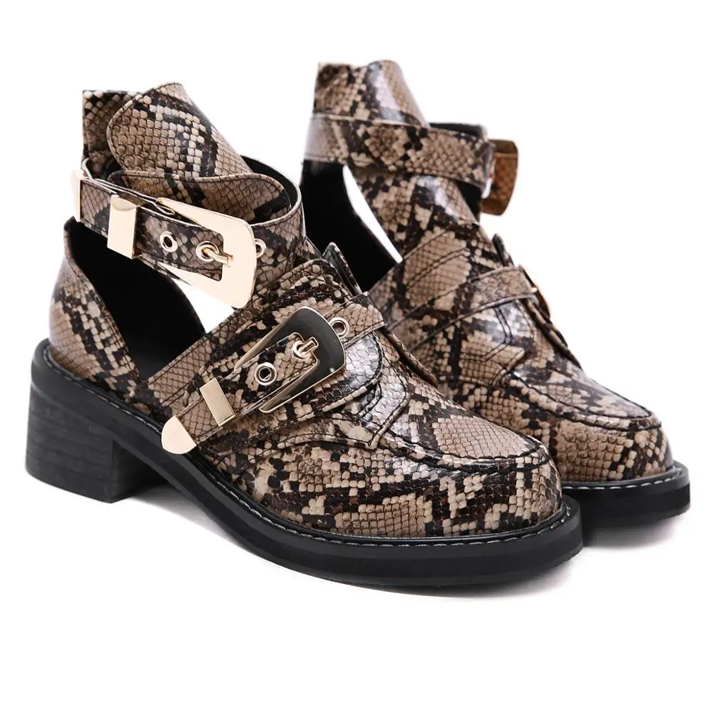 Модные дизайнерские рыцарские ботинки из искусственной кожи на платформе