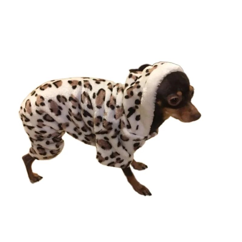 

2021 NEW Fashion Soft Leopard print Pet Dog Clothes Coat Costume Yorkshire Chihuahua Dog Clothing Small Puppy Dog Coat