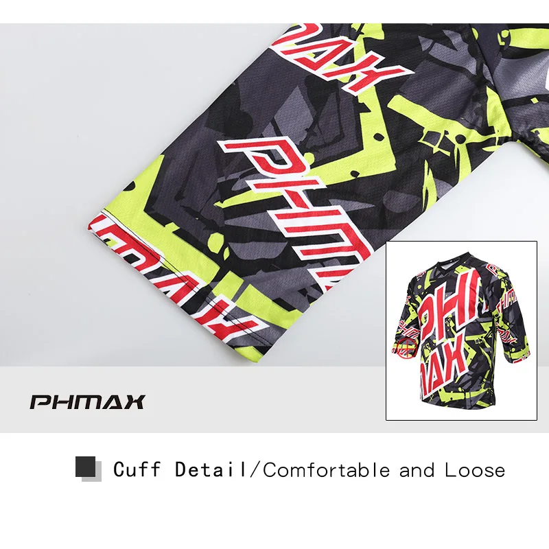 PHMAX велосипедная одежда спортивные майки дышащая быстросохнущая рубашка DH