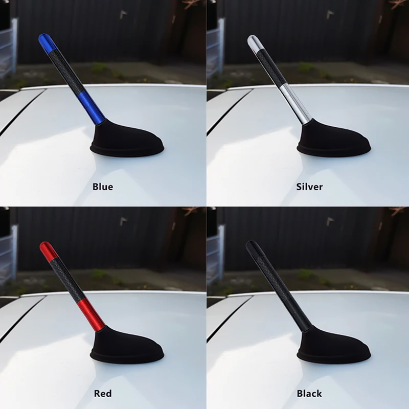 Автомобильная FM радиоантенна 12 см из углеродного волокна на крышу автомобиля для