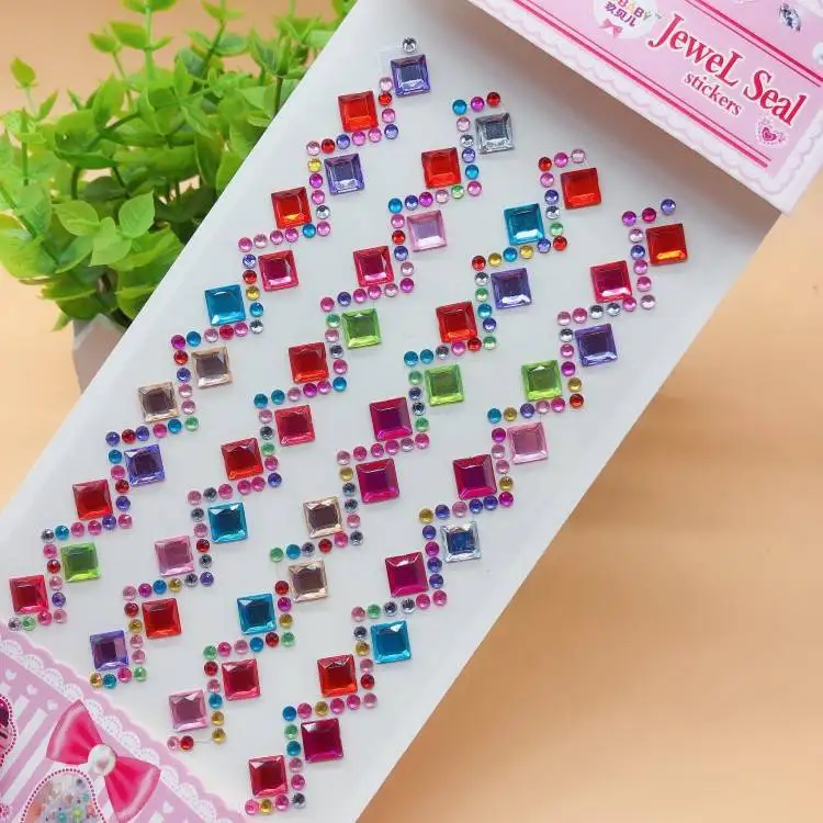 Детский макияж сценические наклейки ручной работы мультфильм Драгоценные камни