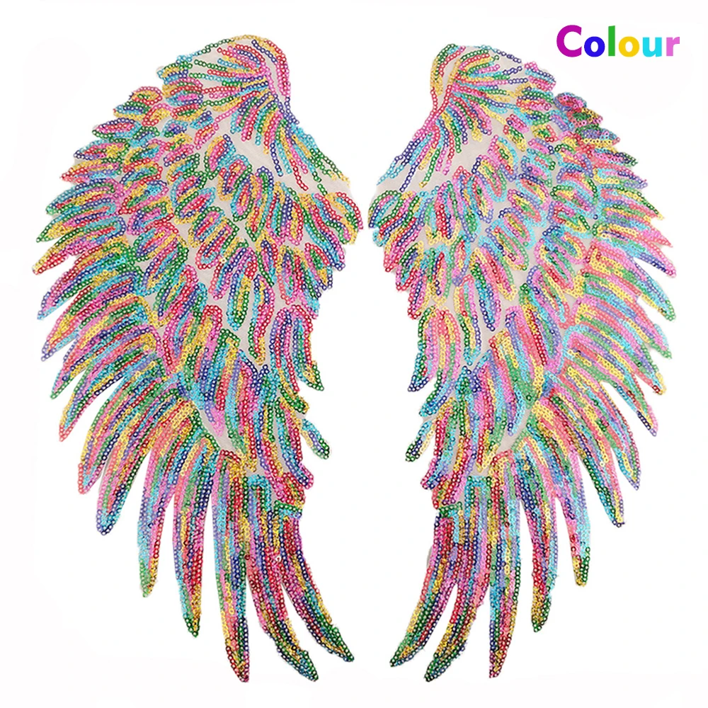 Rainbow Angel Wings Unique Iron On Transfer A5 
