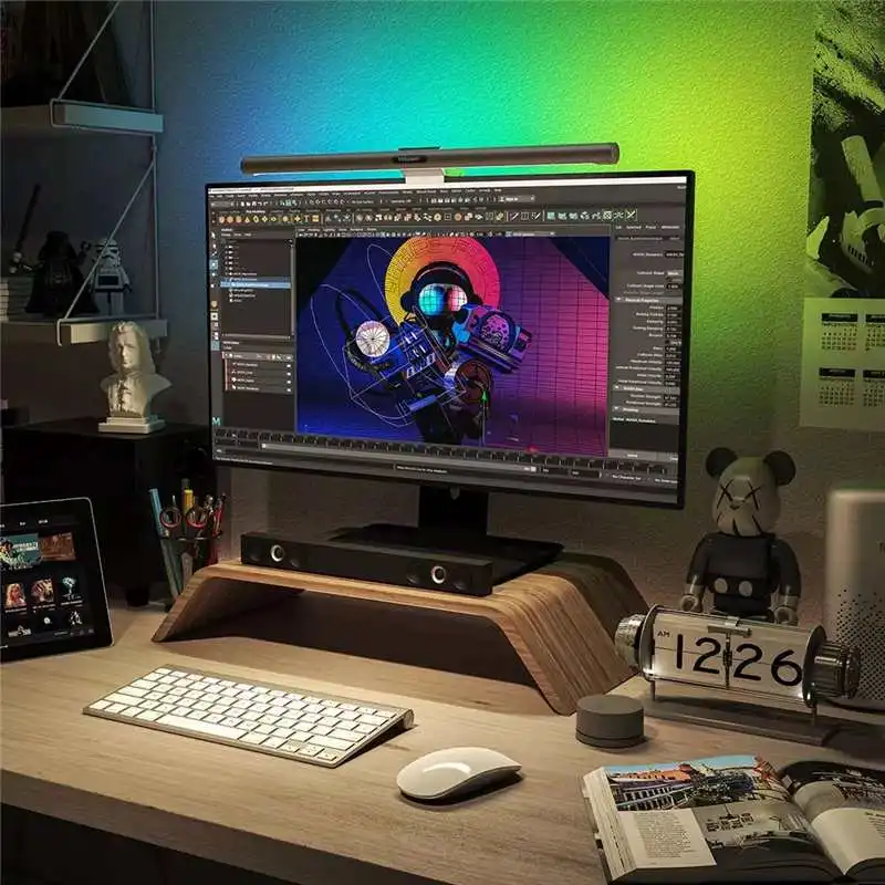 저렴한 YEELIGHT-YLTD003 접이식 눈 보호 책상 램프, 독서용 PC 컴퓨터 USB 랜턴 디스플레이 행잉 라이트 앱 제어