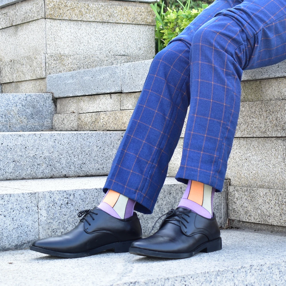 Мужские носки новинка 2020 повседневные хлопковые официальное платье Красочные