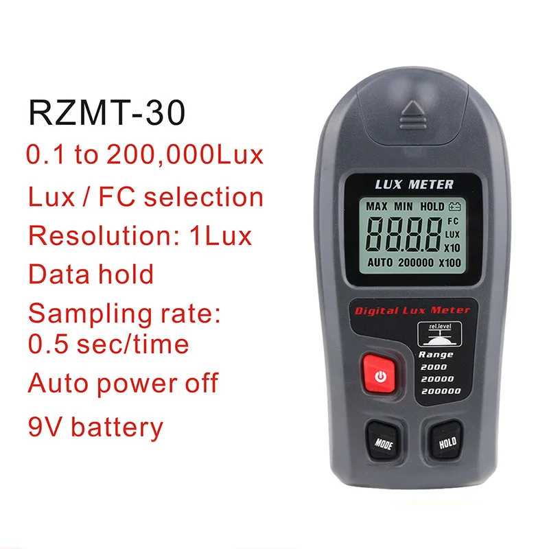 Digital LCD Display Lux meter 0~200 000lux Light Meter for Photography Luminometer photometer tester |