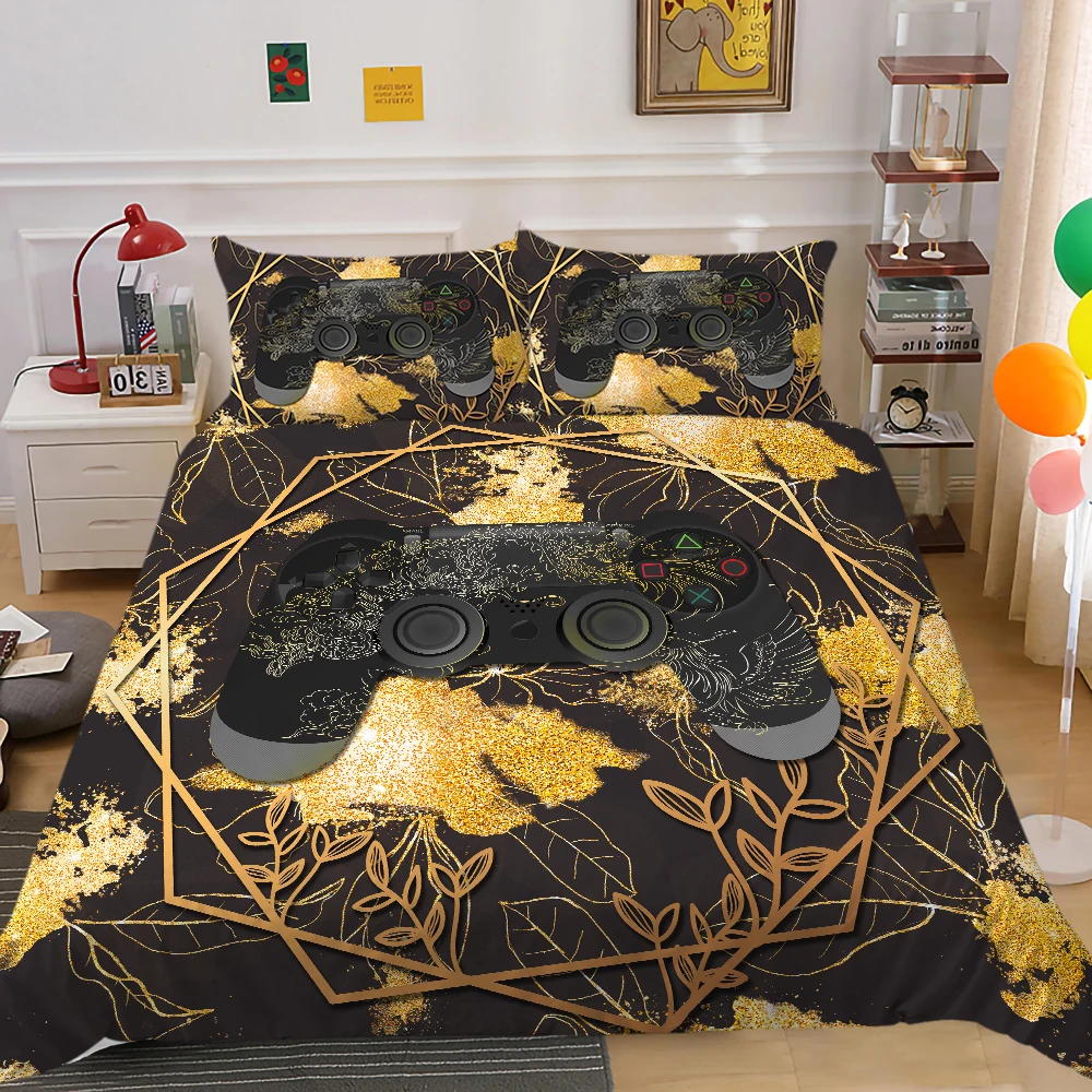 

3D Game Handle Bedding Set Cool Fashionable Boys Duvet Cover Set King Queen Size Room Decoration