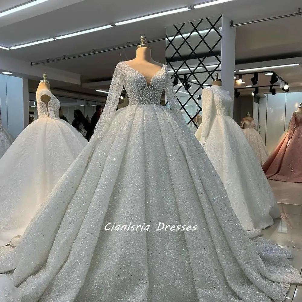 Свадебные платья ручной работы с бисером и жемчугом