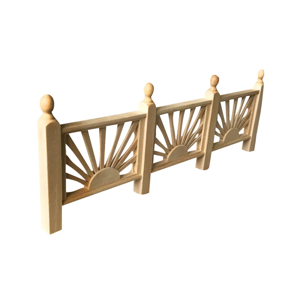 1/12 мини кукольный домик ограждение поручень деревянный забор миниатюрная