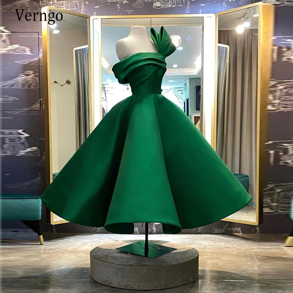 Verngo 2021 новый дизайн Саудовская Аравия вечерние платья Зеленый атласный со