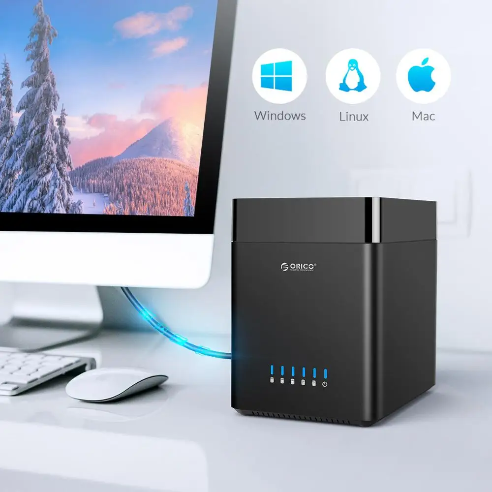 Корпус жесткого диска ORICO DS Series 5 Bay 3 дюйма Магнитный с разъемом USB 0 на SATA3.0