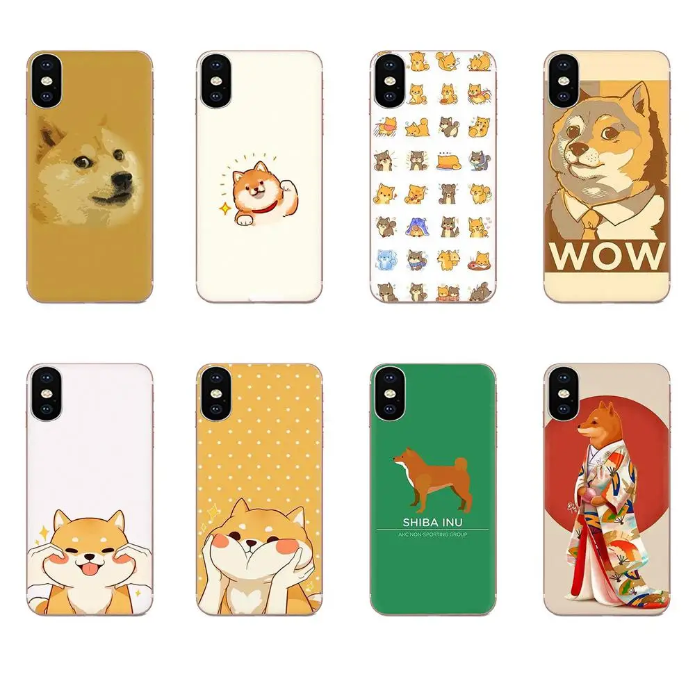 Мягкий чехол для телефона с рисунком Kawaii Shiba Inu Samsung Galaxy Note 8 9 10 Pro S4 S5 S6 S7 S8 S9 S10 S11 S11E