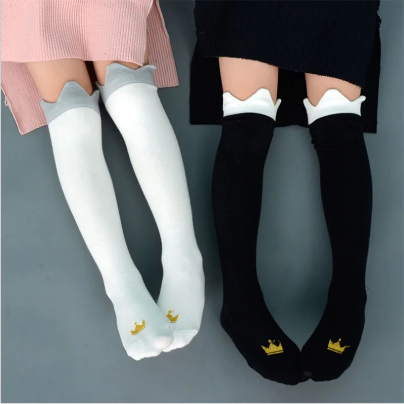 Милые носки с кружевами для маленьких девочек Корона гольфы детей от 1 до 6 лет