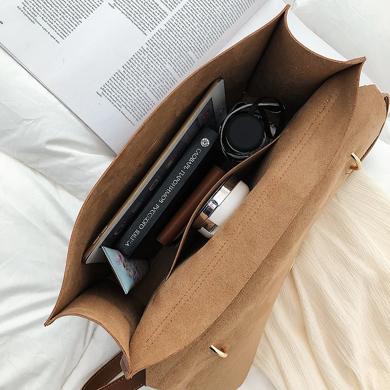 Большой женский портфель из искусственной кожи с масляным воском женская сумка в