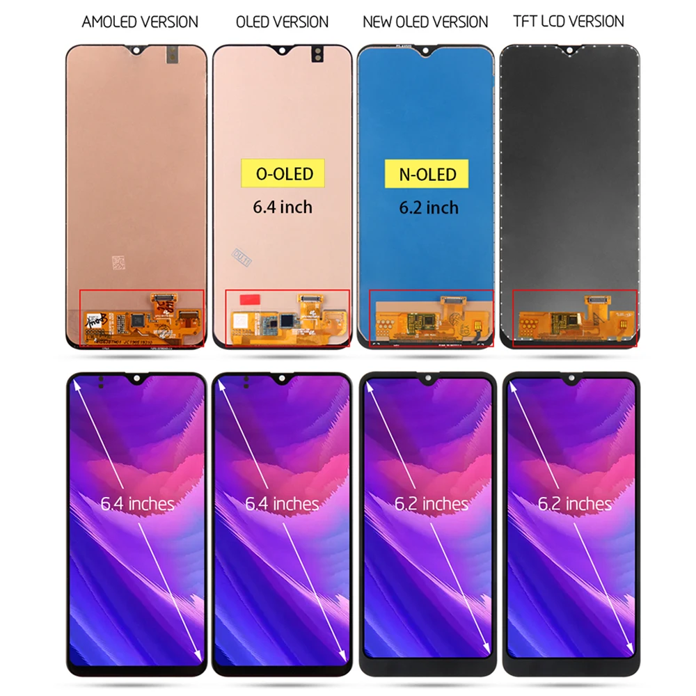 Сенсорный экран AMOLED для Samsung Galaxy A20 ЖК дисплей с дигитайзером и сенсорным экраном