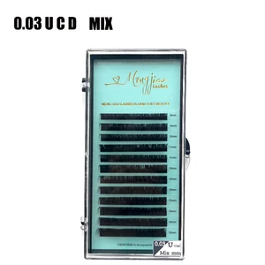 0,03 наращивание ресниц Смешанная Длина ресницы для наращивания натуральные длинные ресницы натуральные ресницы U d c завитые оптовая цена