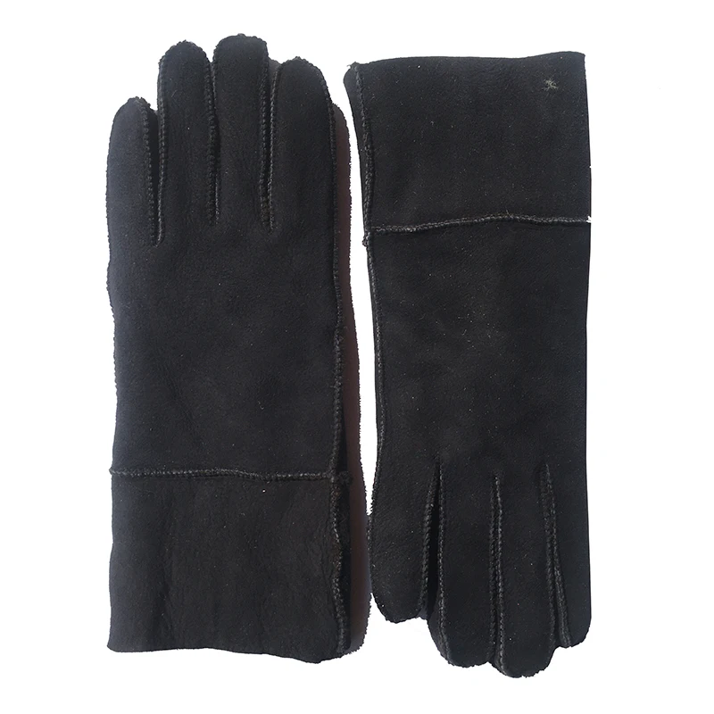 dark blue matte Зимние женские перчатки из овчины, теплые перчатки, натуральная овчина, кашемир, мех, теплые перчатки для женщин, полный палец, натуральная кожа, G39 - Цвет: dark blue matte