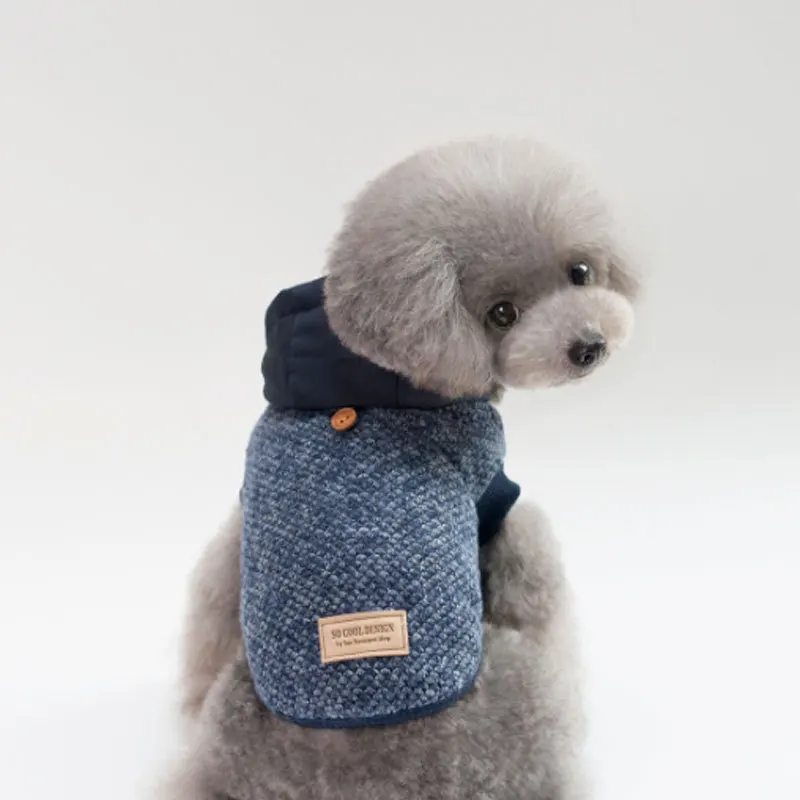 

Fun-style new puppy clothes, two feet, hooded snowflake, autumn and winter Teddy bear Bomei pet clothing