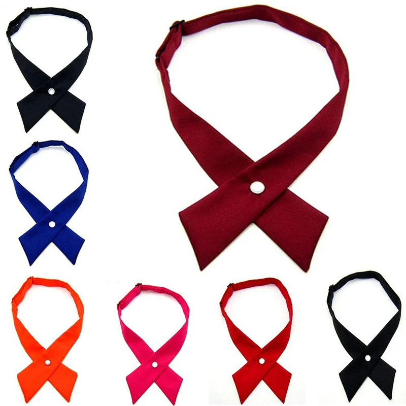 

Pajaritas cruzadas ajustables para hombres y mujeres, corbata de cuello informal de negocios sólida, vestido Formal, corbata de