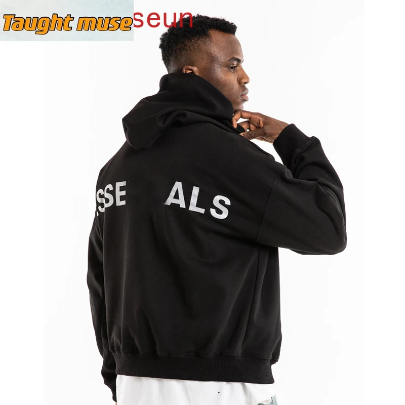 

Hoodie Sweatshirt 100%Cotton French Terry Luxury Quality Long Sleeve Printed Oversize Pullover Hoodies sweatshirt