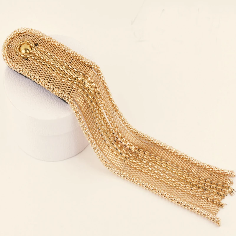 Эполет в стиле панк длинный черный серебристый золотой металлический сплав 2