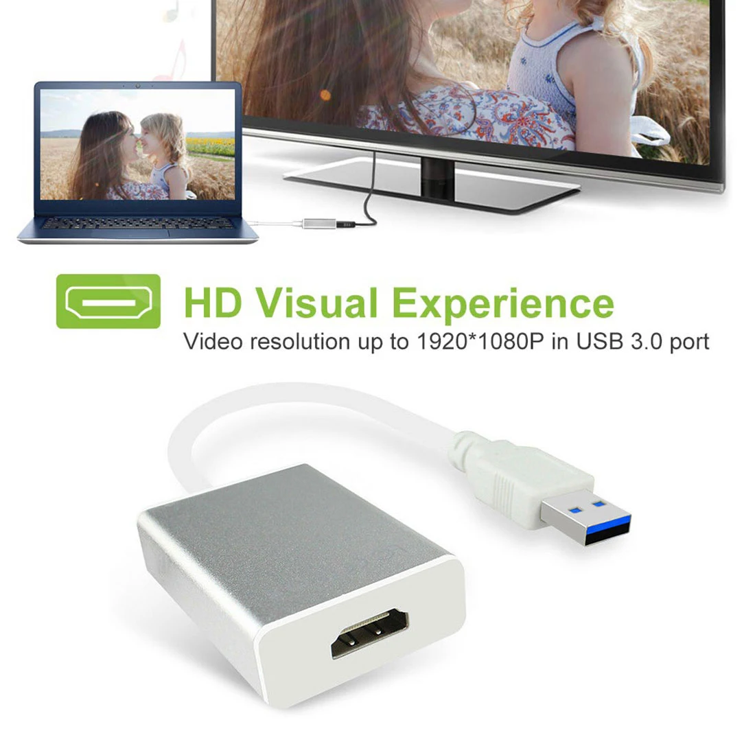 HD 1080P USB 3 0 конвертер HDMI-совместим для ПК ноутбука TV внешняя Видеокарта адаптер