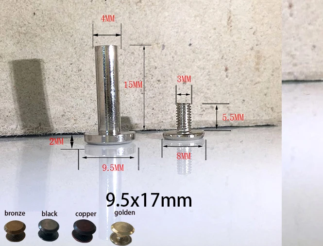 9.5x17mm Винты с зажимом DIY, винты ручной работы. Винтовка цвет - Цвет: 9.5x17mm