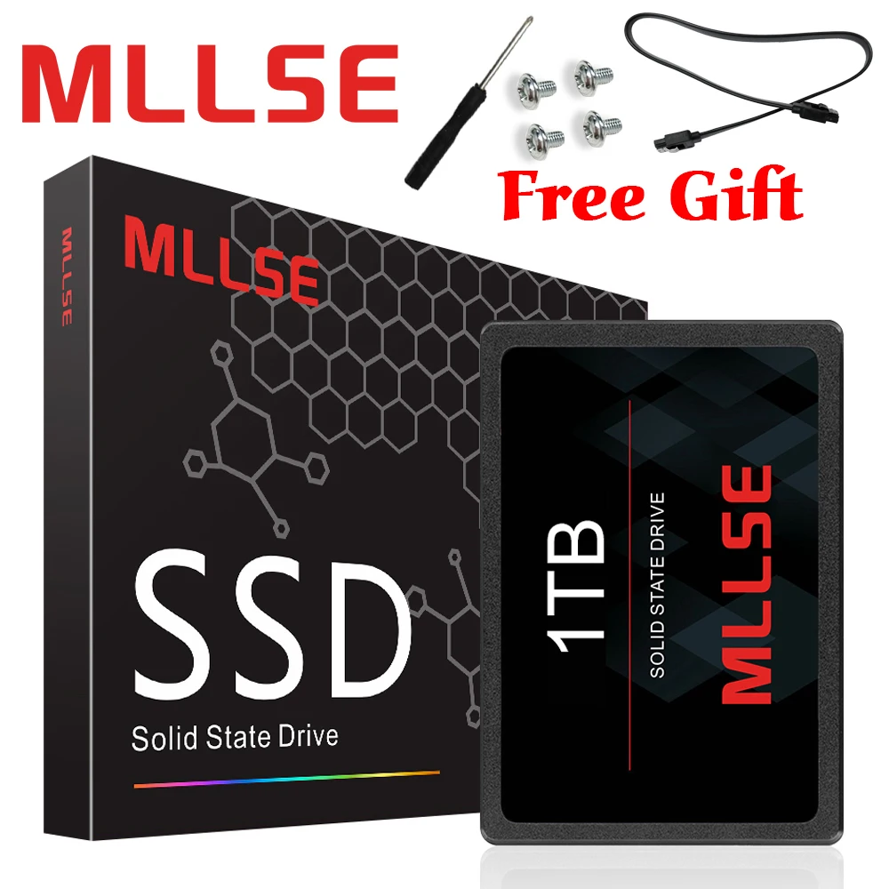 MLLSE ssd 1 ТБ 128 ГБ 256 512 2 5 дюймов sata III TLC SMI/Phison/Realtek 500 МБ/с. Внутренние твердотельные