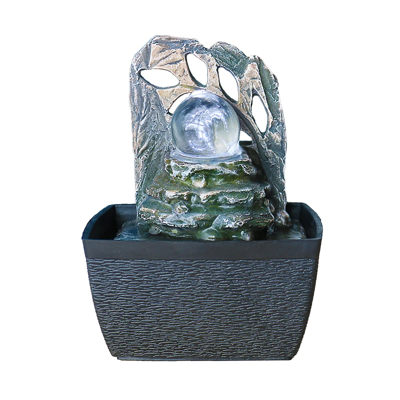 220V Крытый Рокарий Lucky Feng Shui фонтаны воды домашний Декор Аксессуары Настольная