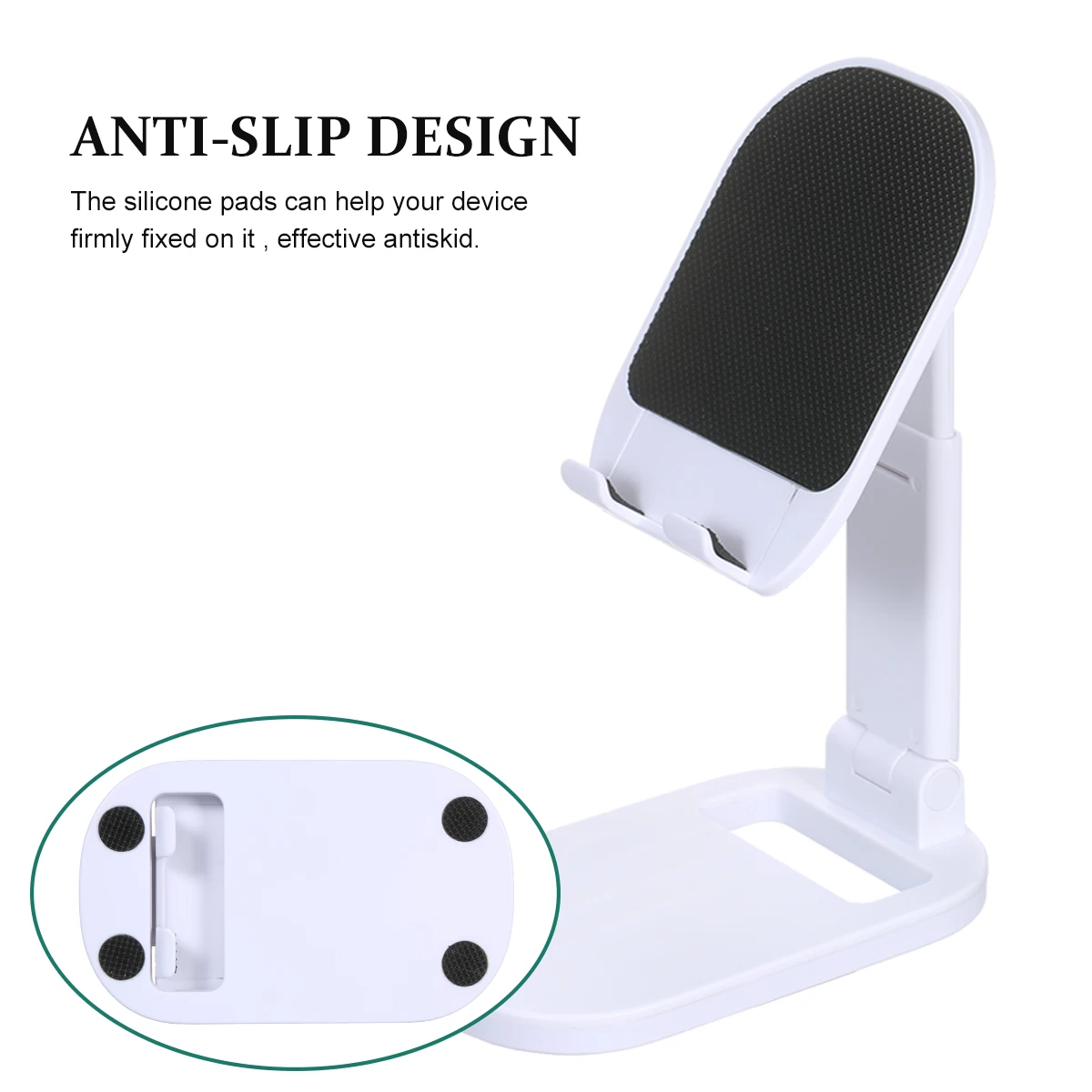 

Folding Stand Desktop Folding Bracket Portable Phone Holder Angle Adjustable for 4~10 Inches Smart Phone Tablet