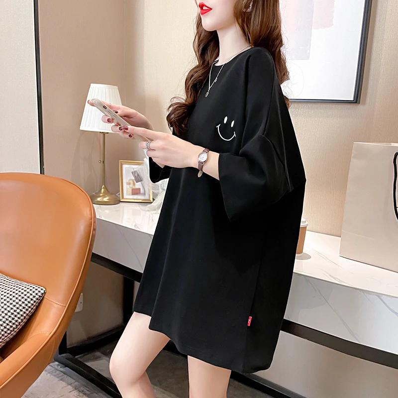 

Houthion Printing Women's T-shirt Cotton Top Loose Plus Size Tshirt Short Sleeves Fashion New Casual Korean O-neck T Shirt