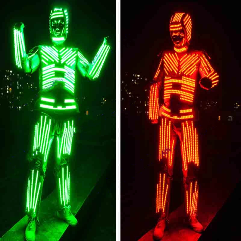 Светодиодный освещение kryoman Робот костюмы светодиодный световой для шоу на сцене