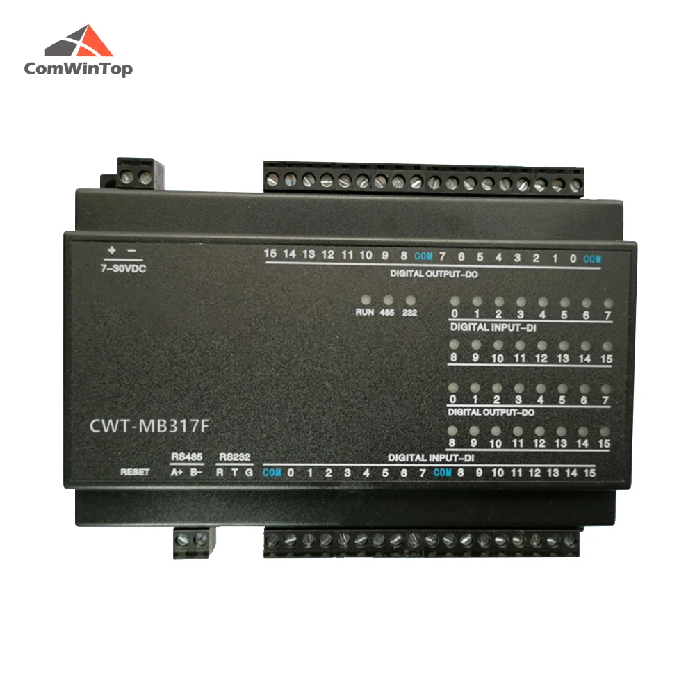 CWT MB317F 16DI + 16DO (Силовые транзисторы NPN) RS485 RS232 Ethernet Modbus Rtu отложным воротником Tcp