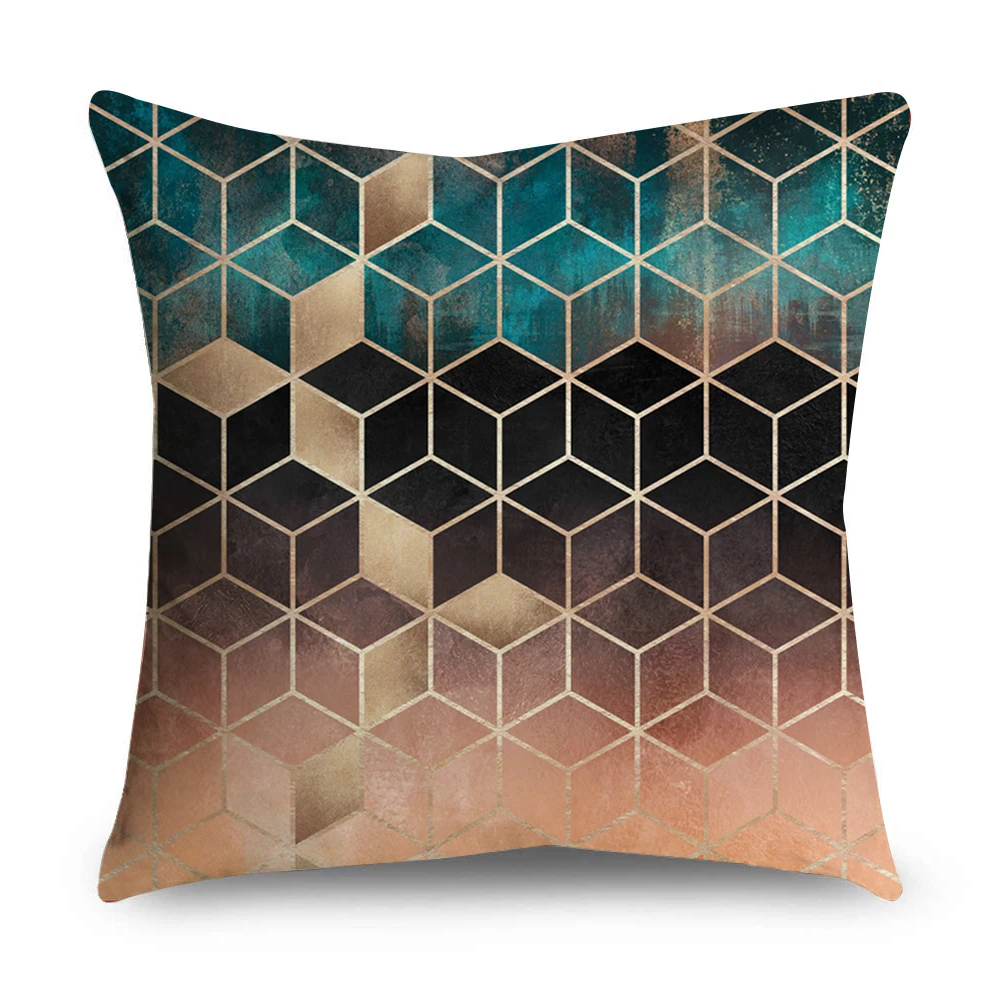 Декоративный Красочный геометрический чехол из полиэстера|Наволочки| |