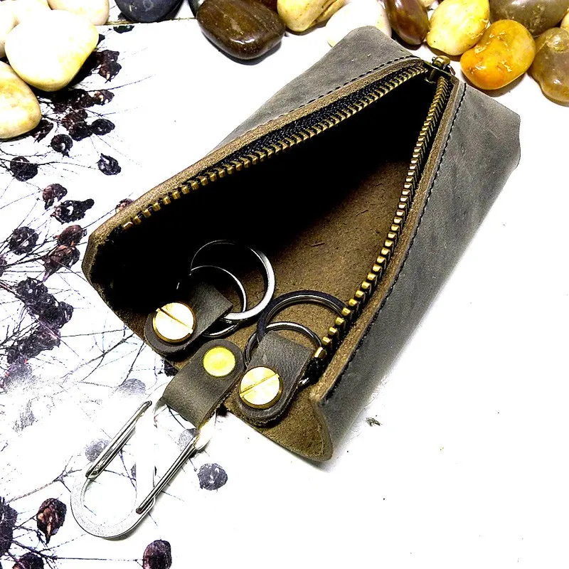 Большая вместительная сумка для ключей blongk держатель из натуральной кожи чехол