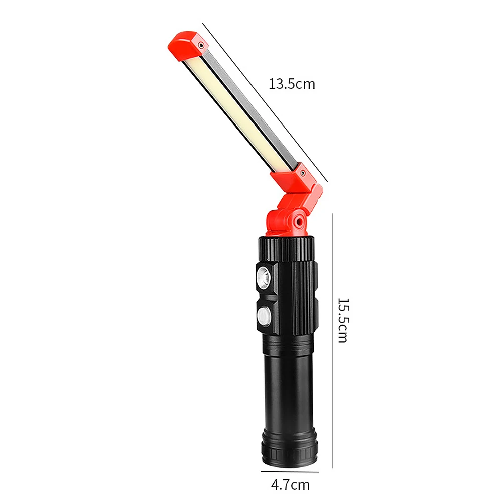 

Portable USB Rechargeable With Built-In Battery Set Multi Function Folding Work Light COB LED Camping Torch Flashlight Magnetic