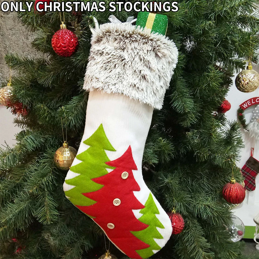 Рождественские чулки Подарочная сумка украшение для дома с подвеской сделай сам