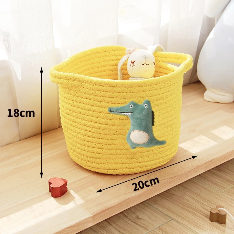 

Handmade Storage Basket Cartoon Desktop Sundries Organizer Box Cute Animal Cosmetic Storage Baskets Home Office Desktop Decor