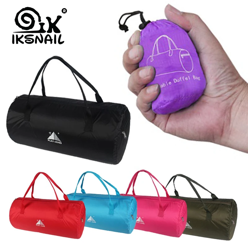 IKSNAIL Sport Travel Gym Bag Folding Waterproof Bags For Portable 18L Big Capacity Outdoor Sporting Tote Men Women | Спорт и