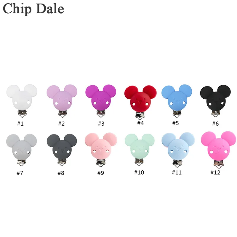 1 шт. силиконовый зажим для соски младенцев в форме Микки держатель металлические