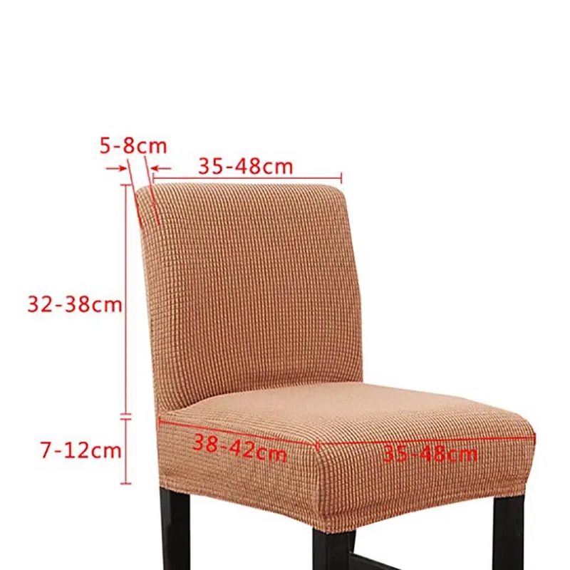

Jacquard Chair Cover Stretch Seat Covers With Back For Dining Room Bar Armchair Elastic Chair Slipcover One-piece Solid Cover
