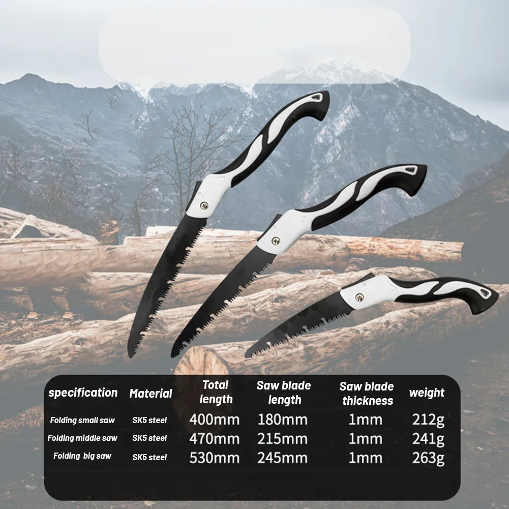 

180-260mm Gardening Pruning Saw Folding Fruit Tree Pruning Horticulture Tool For Garden Pruning Modeling Outdoor Camping